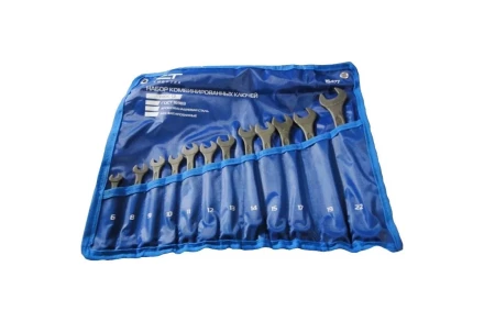 Набор ключей комбинированных 6 - 22 мм 12 шт. CrV фосфатированные ГОСТ 16983 СИБРТЕХ 15477 купить в Надыме