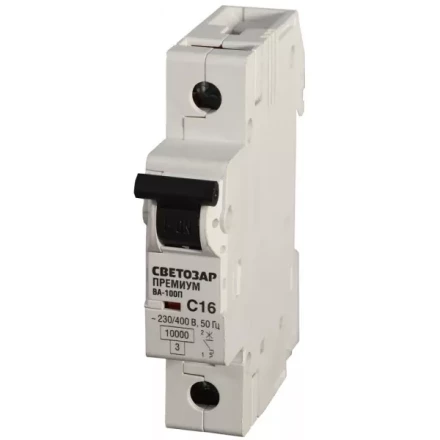 Выключатель автоматический СВЕТОЗАР "ПРЕМИУМ" 1-полюсный, 20 A, "C", откл. сп. 10 кА, 230 / 400 В SV-49031-20-C купить в Надыме
