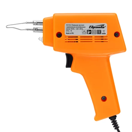 Паяльник импульсный с петлеобразным жалом, 100 Вт, 220 В Sparta 913110 купить в Надыме