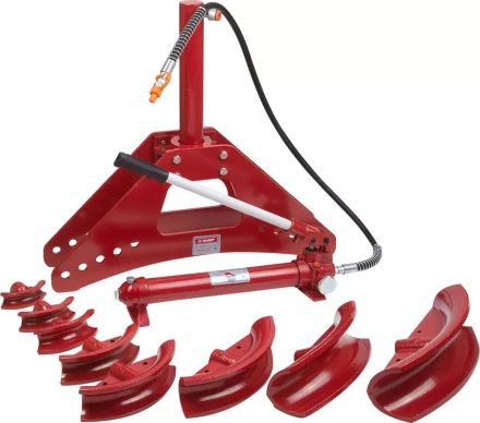 Набор ЗУБР "ЭКСПЕРТ" Трубогиб гидравлический, 10т, ход штока 315мм, 8 насадок, 2 ролика 43077-10 купить в Надыме