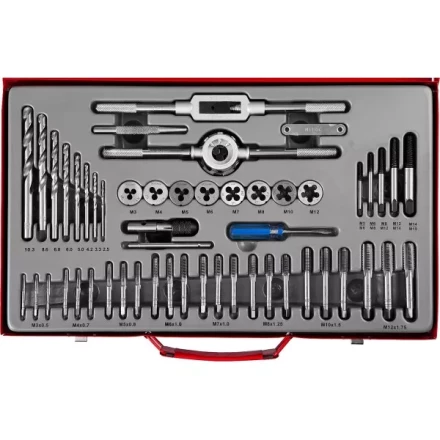 Набор метчиков и плашек ЗУБР "МАСТЕР", сталь 9ХС, 52 предмета 28130-H52_z01 купить в Надыме