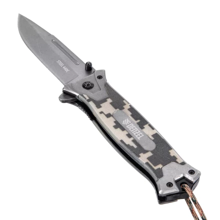 Нож складной Denzel, многоцелевой, системы Liner-Lock, с накладкой G10 на прямой рук-ке+стеклобой, 79208 купить в Надыме