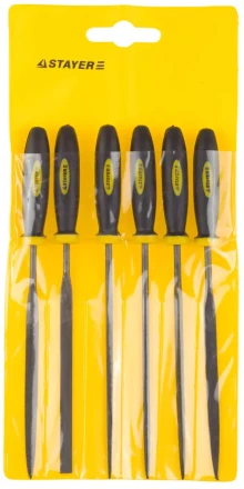 Набор STAYER "PROFI" Надфили с двухкомпонентной ручкой, 100мм, 6шт 16010-H6_z01 купить в Надыме