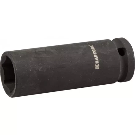 Торцовая головка KRAFTOOL "INDUSTRIE QUALITAT" ударная, удлиненная (1/2"), FLANK, Cr-Mo, фосфатированная, 19 мм 27942-19_z01 купить в Надыме