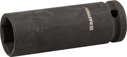 Торцовая головка KRAFTOOL &quot;INDUSTRIE QUALITAT&quot; ударная, удлиненная (1/2&quot;), FLANK, Cr-Mo, фосфатированная, 19 мм 27942-19_z01 купить в Надыме
