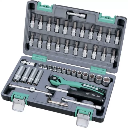 Набор инструмента 1/4 Cr-V S2 усиленный кейс 47 предметов STELS 14099 купить в Надыме