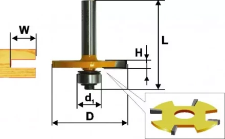 Фреза кромочная фальцевая ф508х4мм 2 хв. 8/12мм 10563 купить в Надыме