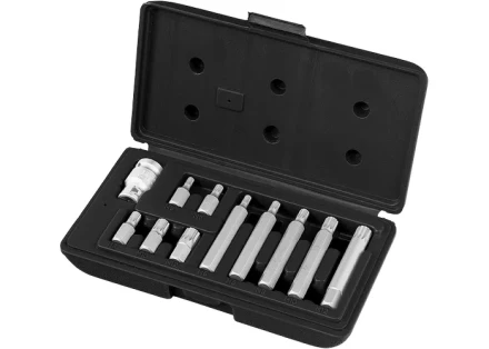 Набор бит SPLINE,  хвостовик-шестигранник 1  1/2'', CrV,10 мм, 11 пред  STELS 11312 купить в Надыме