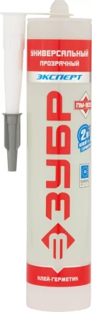 Клей монтажный ЗУБР "ЭКСПЕРТ" ПМ 900, гибридный экстрасильн, прозрач, универс, водостойк, эластич, (без запаха), 300мл 41330 купить в Надыме