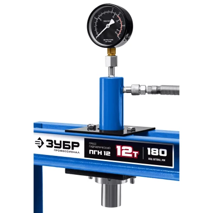 ЗУБР ПГН-12, 12 т, гидравлический пресс с гидронасосом и манометром, Профессионал (43072-12) купить в Надыме
