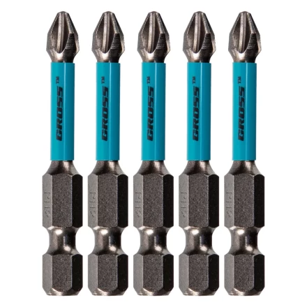 Набор Бита торсионная PH2 x 50 мм Gross 11490, для ударных шуруповертов, 5 шт. купить в Надыме
