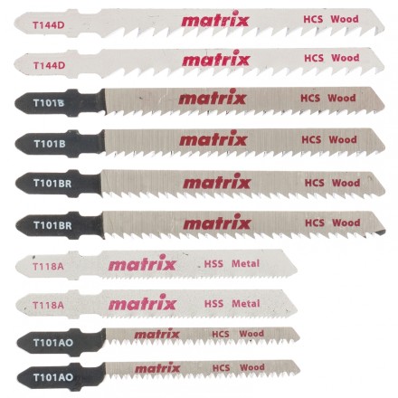 Набор полотен для электролобзика универсальный 10 шт T-SET1003 Matrix 78247 купить в Надыме