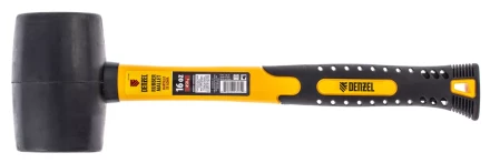 Киянка резиновая, 16 oz, черная резина, фибергласовая рукоятка// Denzel 7711185 купить в Надыме