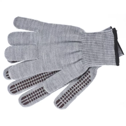Перчатки трикотажные акрил ПВХгель Протектор серая туча оверлок Сибртех Россия 68662 купить в Надыме