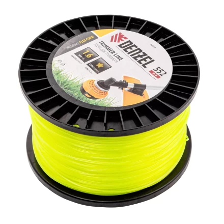 Леска для триммера звезда, 1,6мм х 552м, на DIN катушке FLEX CORD,  Denzel 96284 купить в Надыме