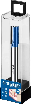 ЗУБР 14 x 30 мм, хвостовик 12 мм, фреза пазовая прямая с нижними подрезателями, Профессионал (28755-14-30) купить в Надыме