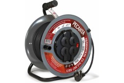 Удлинитель силовой на металлической катушке Ресанта СУ-3х2,5КГ-50/3 (с выкл., 4 розетки, IP44) 61/118/10