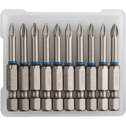 Биты ЗУБР "ЭКСПЕРТ" торсионные кованые, обточенные, хромомолибденовая сталь, тип хвостовика E 1/4", PH1, 50мм, 10шт 26011-1-50-10 купить в Надыме