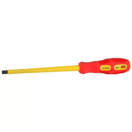 Отвертка STAYER "PROFESSIONAL" "MAX-GRIP" диэлектрическая, двухкомпонентная рукоятка, Cr-V, SL 8,0x175мм 25827-08-175 G купить в Надыме