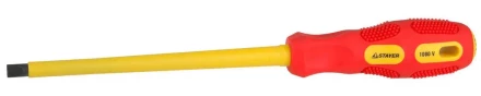 Отвертка STAYER "PROFESSIONAL" "MAX-GRIP" диэлектрическая, двухкомпонентная рукоятка, Cr-V, SL 8,0x175мм 25827-08-175 G купить в Надыме