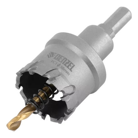 Коронка по металлу твердосплавная, 38 мм Denzel 724012 купить в Надыме