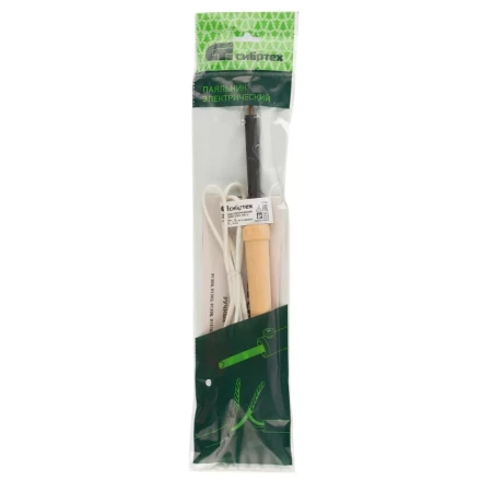 Паяльник электрический Сибртех ЭПСН-25/220, деревянная ручка, Россия 91300 купить в Надыме