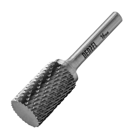 Борфреза по металлу твердосплавная Denzel 72013, цилиндрическая, тип-А, 16 мм купить в Надыме