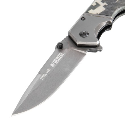 Нож складной Denzel 79209, многоцелевой, системы Liner-Lock, с накладкой G10 на эргономичной рукоятке купить в Надыме
