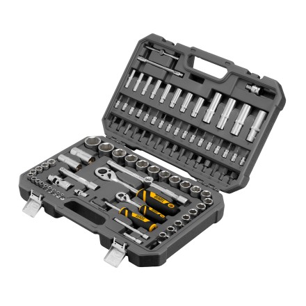 Набор инструментов Denzel 15813, 1/2&quot;, 1/4&quot;, CrV, S2, пластиковый кейс, 94 предмета купить в Надыме