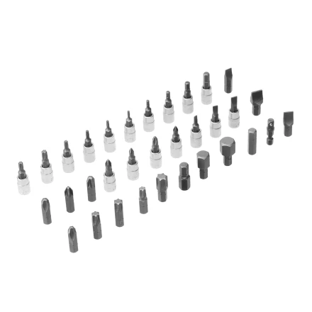 Набор инструментов Denzel 15813, 1/2", 1/4", CrV, S2, пластиковый кейс, 94 предмета купить в Надыме