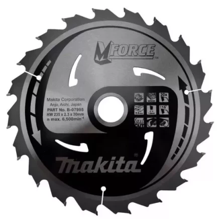 Диск пильный Makita M-Force, х235х30х2,3мм, 40 зуб,для дерева B-31429 купить в Надыме