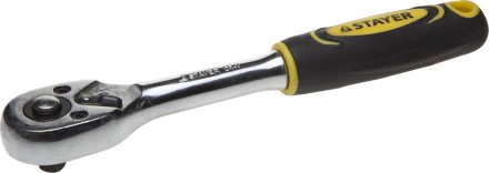 Трещотка для торцовых головок STAYER &quot;PROFI&quot;, Сr-V сталь, 45 зубцов, 1/4&quot; 27786-1/4 купить в Надыме