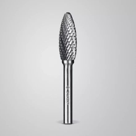 Зубр Твердосплавная борфреза H - пламя, 12 х 32 мм, радиус 2.5 мм (28807-12-32) купить в Надыме