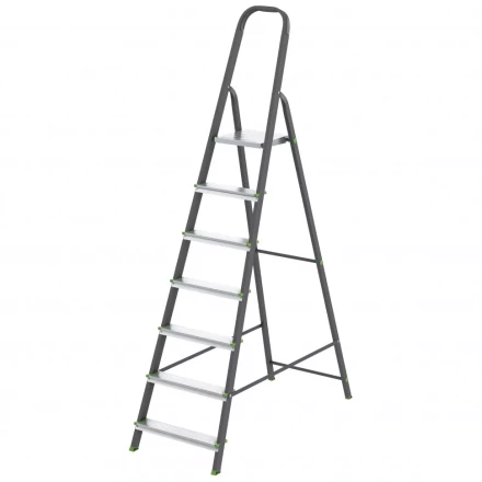 Стремянка 7 ступеней стальной Профиль алюминиевые ступени Россия Сибртех 97957 купить в Надыме