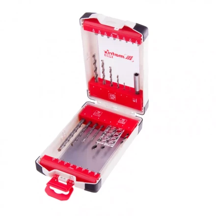 Набор сверл комбинированный сверла по металлу 1-6 мм бетону 4-8 мм дереву 3-6 мм биты 16 шт адаптер 32 предмета Pro Matrix 725632 купить в Надыме