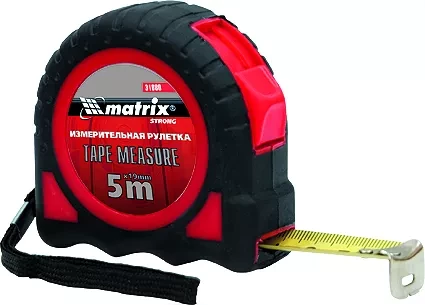 Рулетка Strong 5 м х 19 мм обрезиненный корпус MATRIX 31080 купить в Надыме