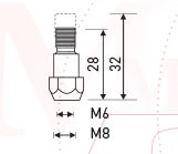 Держатель наконечника M6 28mm (36KD) MD0063-00 Ref Aurora купить в Надыме