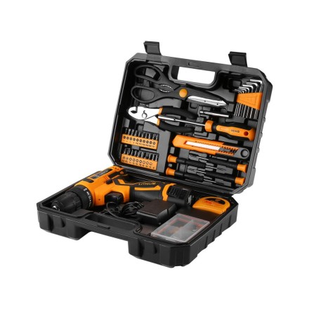 Дрель аккумуляторная DEKO Banger 12V + набор инструмента 93 предмета, 063-4167 купить в Надыме