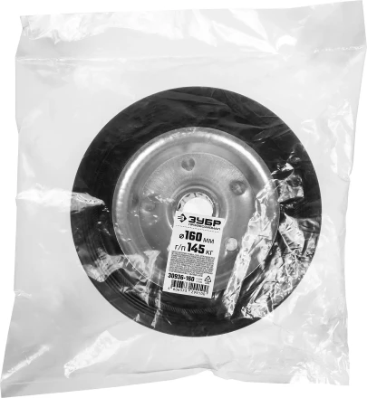 ЗУБР d 160 мм, г/п 145 кг, игольчатый подшипник, резина/металл, колесо, Профессионал (30936-160) купить в Надыме