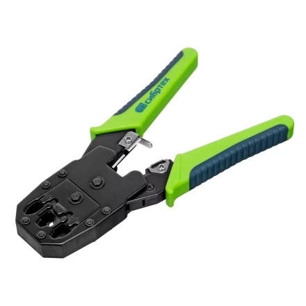 Клещи для обжима телефонных и компьютерных клемм Сибртех 17733 4P, 6P, 8P, функция обрезания проводов купить в Надыме