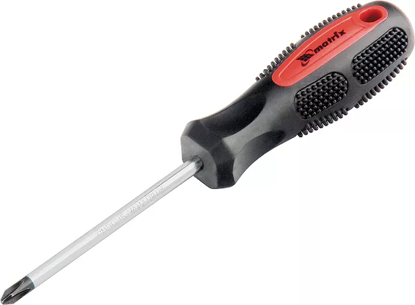 Отвертка Anti-Slip SL4,0 х 100 мм CrV двухкомп. рукоятка MATRIX 12210 купить в Надыме