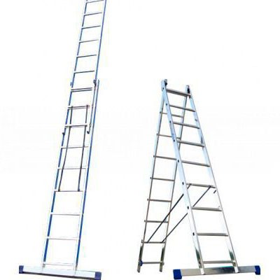 Лестница двухсекционная 2х12 RD212 RedVerg алюминиевая, h= 3,18-5,26 м, 12,6 кг купить в Надыме