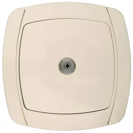 Розетка СВЕТОЗАР "CITY LIGHT" телевизионная одинарная в сборе, цвет бежевый SV-54215-B купить в Надыме