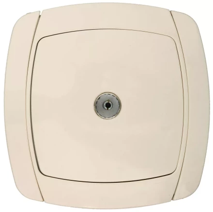 Розетка СВЕТОЗАР "CITY LIGHT" телевизионная одинарная в сборе, цвет бежевый SV-54215-B купить в Надыме