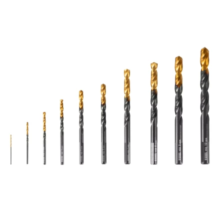 Набор сверл по металлу, 1-10 мм, HSS-Tin, Golden Tip, 10 шт Denzel 72316 купить в Надыме