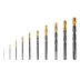 Набор сверл по металлу, 1-10 мм, HSS-Tin, Golden Tip, 10 шт Denzel 72316 купить в Надыме