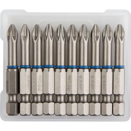 Биты ЗУБР "ЭКСПЕРТ" торсионные кованые, обточенные, хромомолибденовая сталь, тип хвостовика E 1/4", PH2, 50мм, 10шт 26011-2-50-10 купить в Надыме