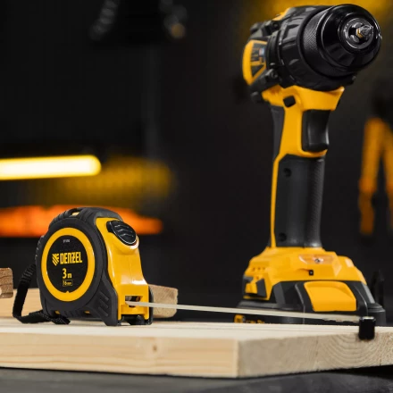 Рулетка Denzel 3м х 16мм, обрезиненный корпус, автоматическая фиксация, 31550 купить в Надыме