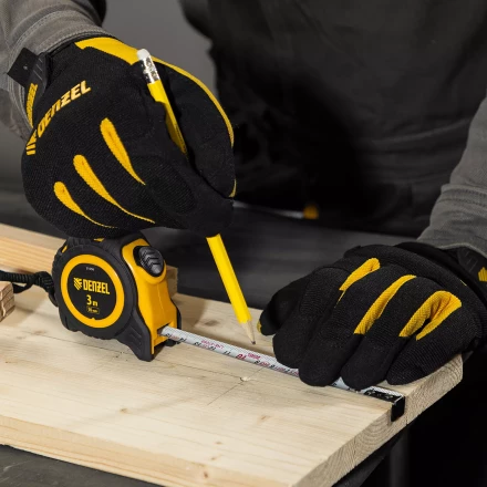 Рулетка Denzel 3м х 16мм, обрезиненный корпус, автоматическая фиксация, 31550 купить в Надыме