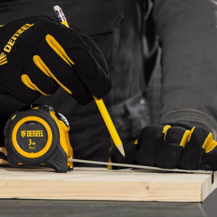 Рулетка Denzel 3м х 16мм, обрезиненный корпус, автоматическая фиксация, 31550 купить в Надыме